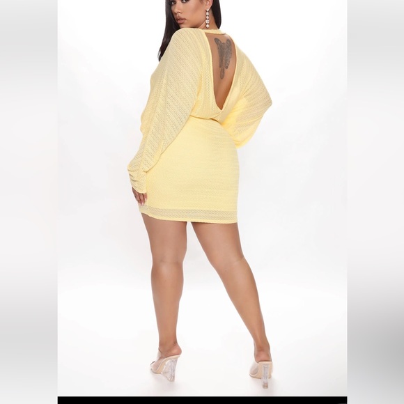 Long sleeves mini dress plus size 1X - Picture 6 of 6